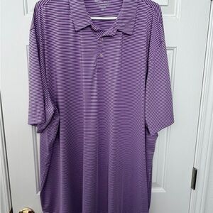 Classic Purple Striped Polo Shirt for Men